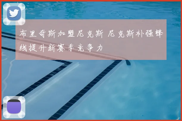 布里奇斯加盟尼克斯 尼克斯补强锋线提升新赛季竞争力